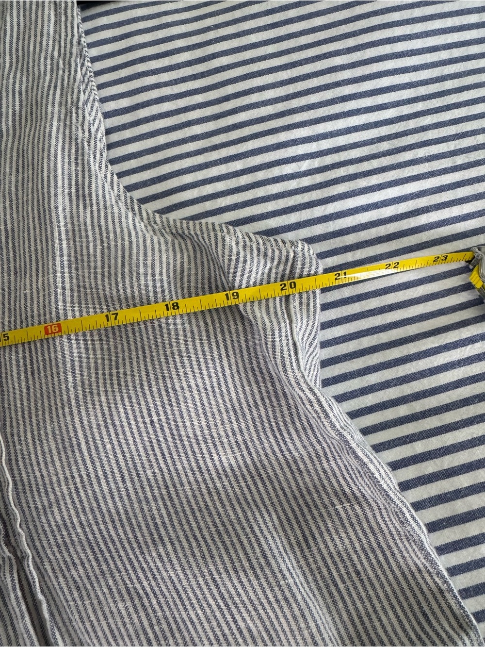 Quince Blue and White Striped Sleeveless Linen Dress - Picture 11 of 11